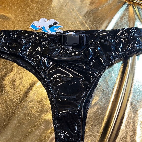 New Wet look high waisted bottoms - Picture 1 of 8